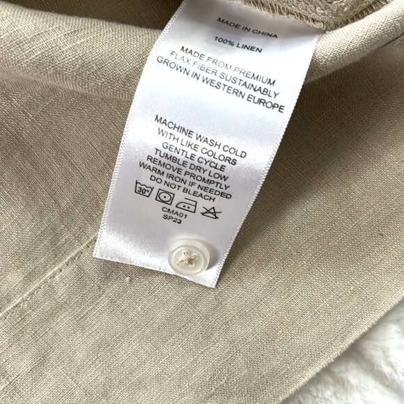 Quince Linen Short Sleeve Shirt (Driftwood) S - Picture 7 of 9